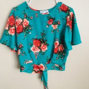 Flowery green shirt